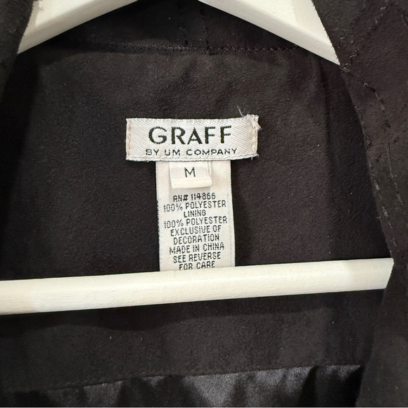 Graff Southwestern Style Black Vest with Colorful Embroidery Size M - Picture 6 of 17